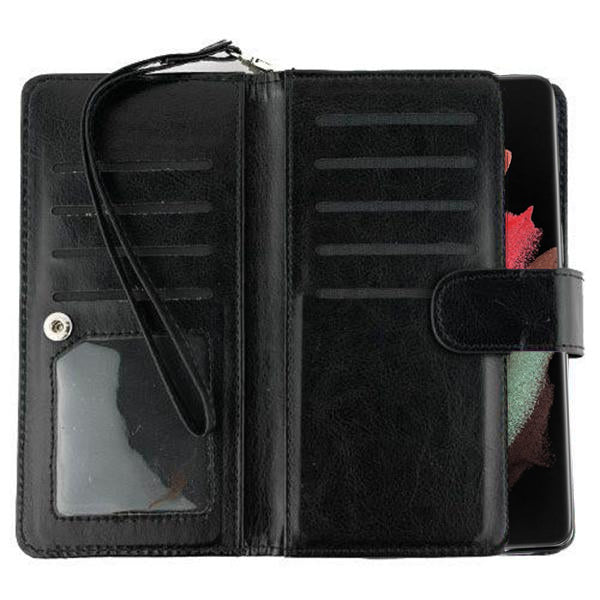 Detachable Black Wallet Samsung S21 Ultra