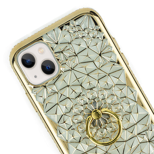 Abstract Ring Case Gold Iphone 13 Mini