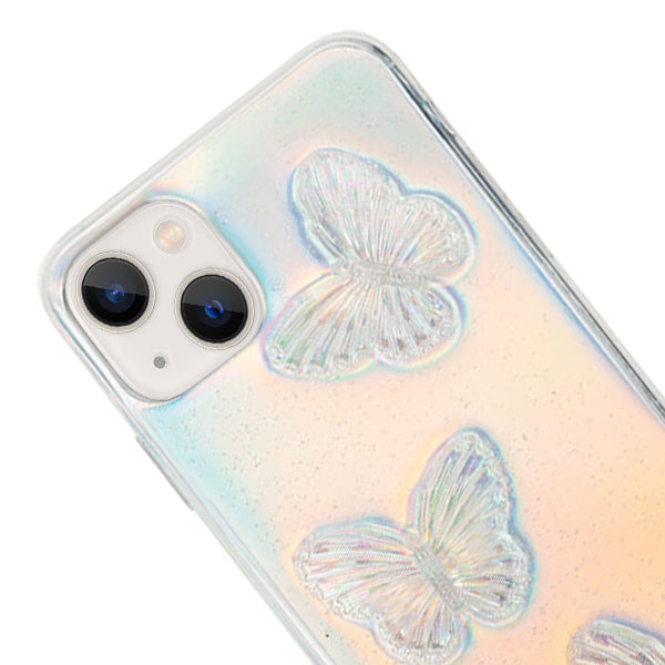 Butterflies Silver 3D Case IPhone 13 Mini