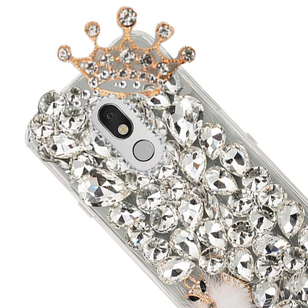 Handmade Fox Silver Bling Case LG Stylo 4