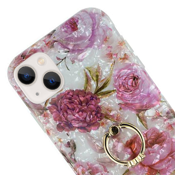 Flowers Pink Swirl Ring Skin Iphone 13 Mini