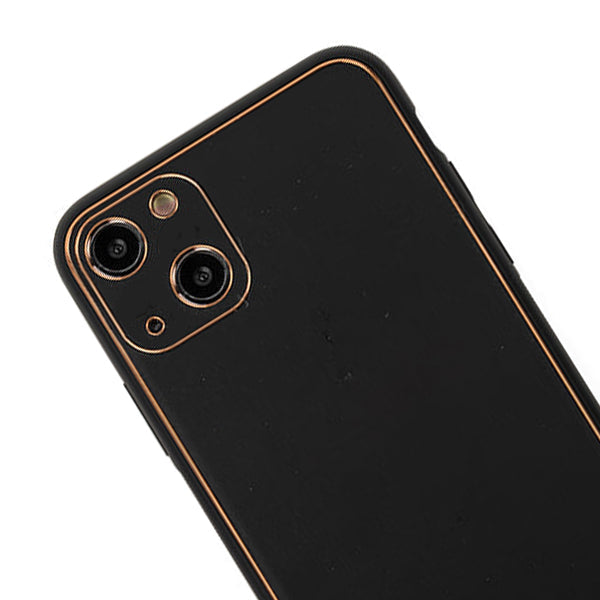 Leather Style Black Gold Case IPhone 13 Mini