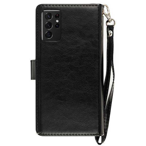 Detachable Black Wallet Samsung S21 Ultra