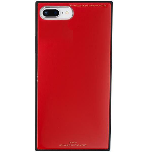 Square Hard Box Red Case Iphone 7/8 Plus