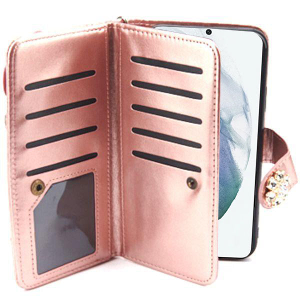 Handmade Detachable Bling Pink Flower Samsung S22