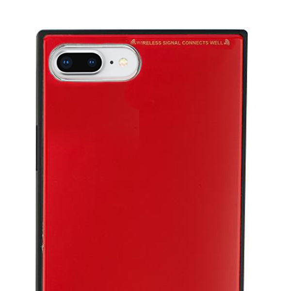 Square Hard Box Red Case Iphone 7/8 Plus