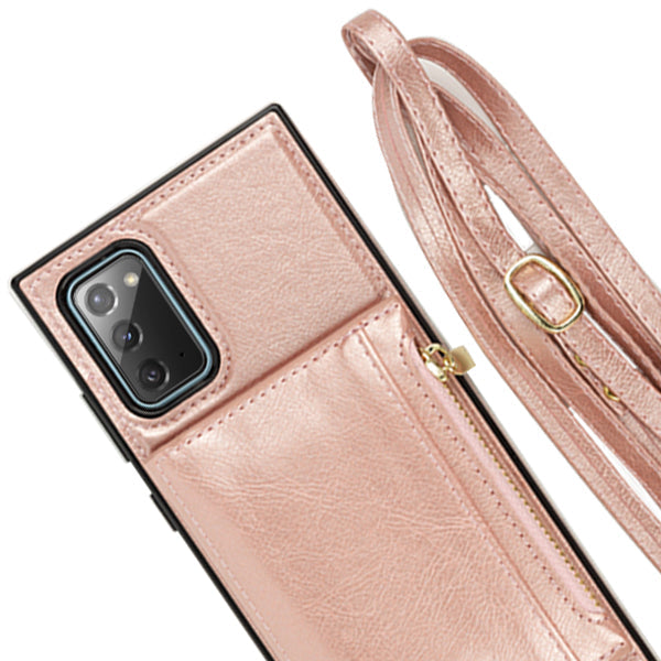 Crossbody Pouch Rose Gold Case Samsung Note 20