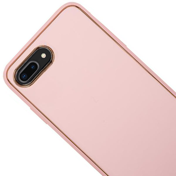 Leather Style Light Pink Gold Case Iphone 7/8 Plus