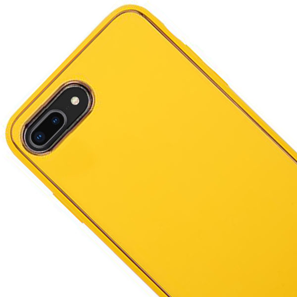 Leather Style Yellow Gold Case Iphone 7/8 Plus