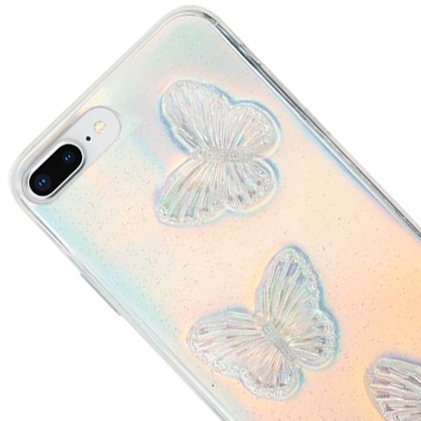 Butterflies Silver 3D Case IPhone 7/8 Plus