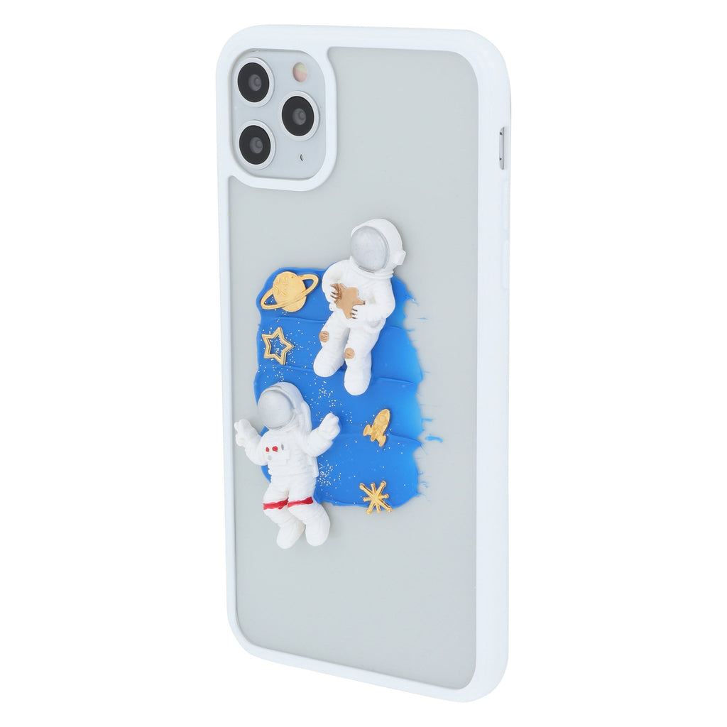 Astronauts 3d Sky White border Case Iphone 12 Pro Max