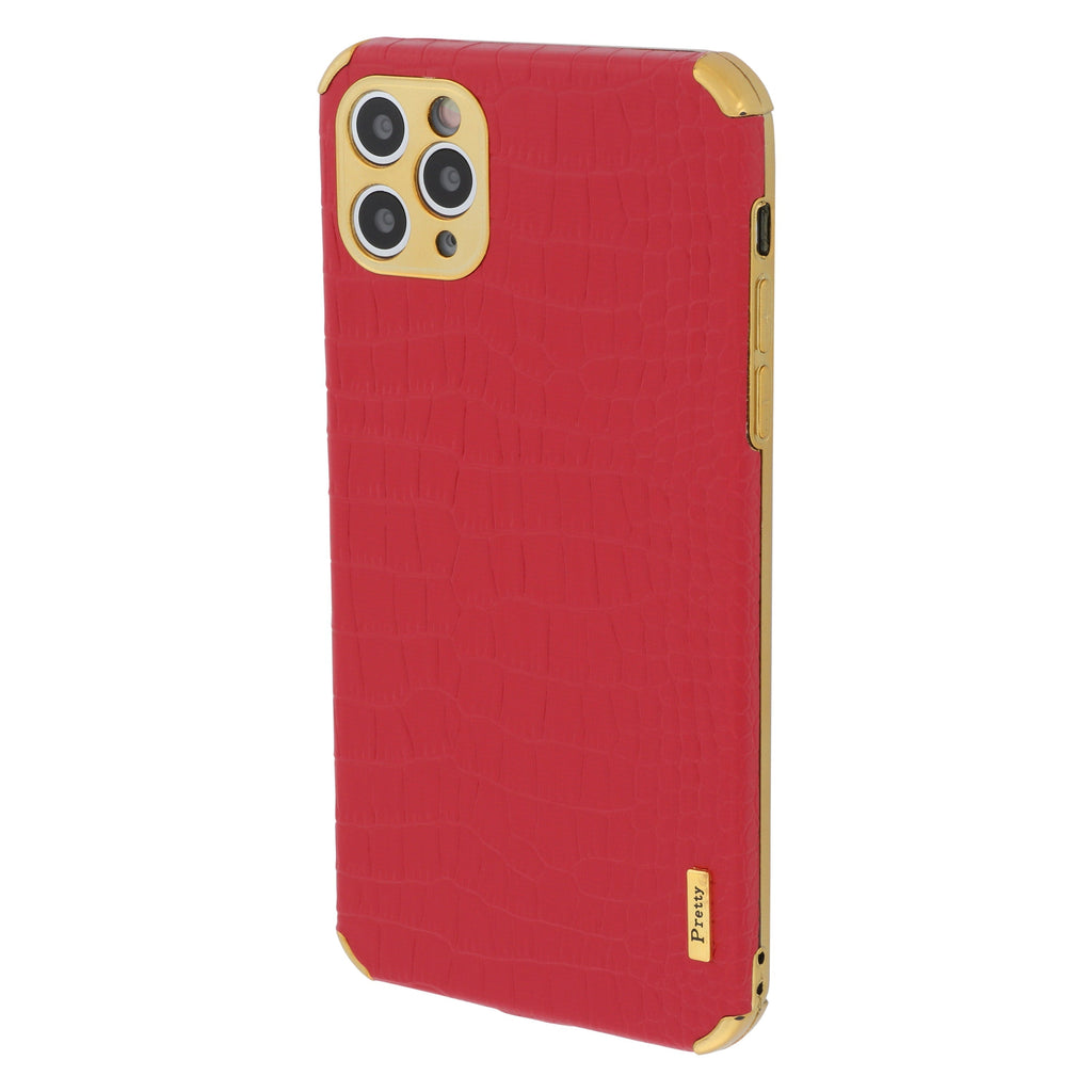 Reptile Style Red Gold Trim Case Iphone 13 Pro Max