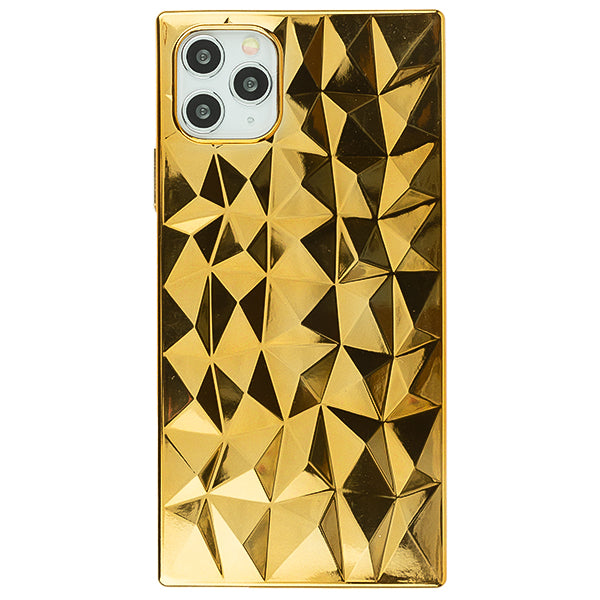 Square Box Triangle Tpu Skin Gold Case Iphone 11 Pro Max