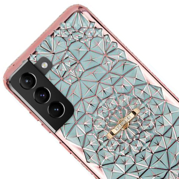 Abstract Ring Case Gold Samsung S22