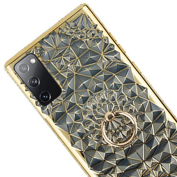 Abstract Ring Case Gold Samsung S20 FE