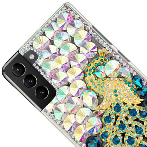Handmade Peacock Bling Case S22