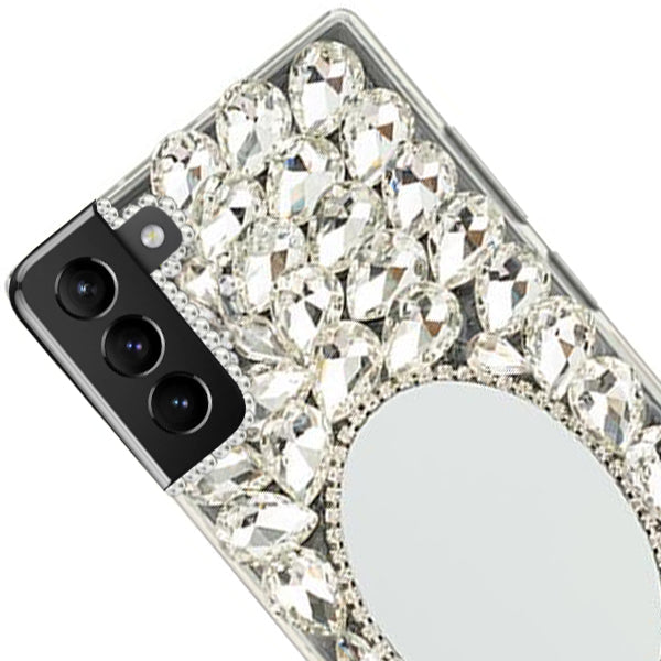 Handmade Mirror Silver Case Samsung S22 Plus