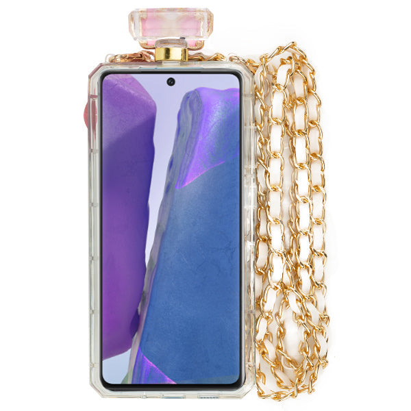 Handmade Pink Flower Bling Bottle Samsung Note 20 Ultra