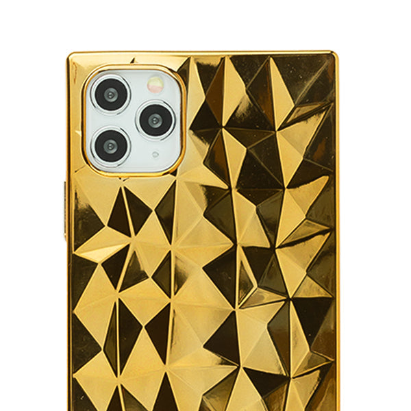 Square Box Triangle Tpu Skin Gold Case Iphone 11 Pro Max