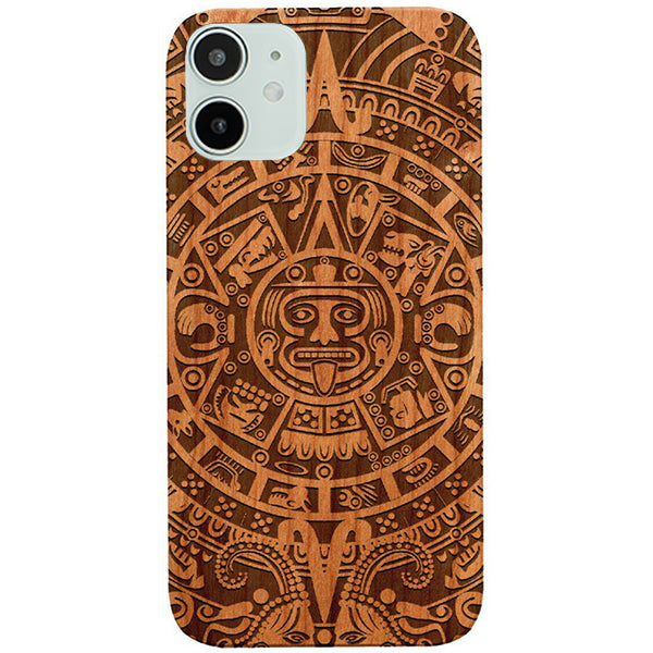 Mayan Calendar Aztec Wood Case Iphone 11