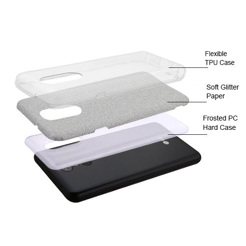 Glitter Silver Case Lg Stylo 4 - Bling Cases.com