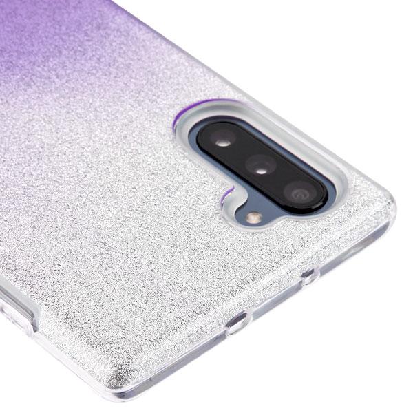 Glitter Purple Silver Case Samsung Note 10 - Bling Cases.com