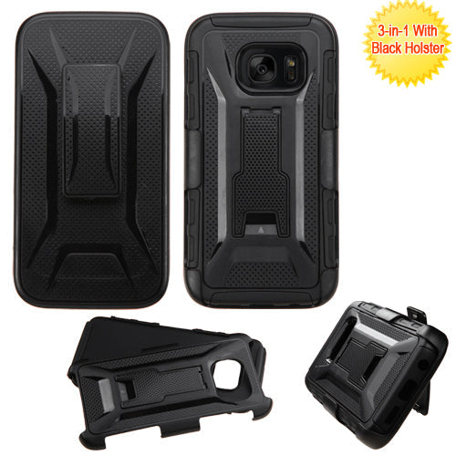 Holster Case Black Samsung S7 - Bling Cases.com