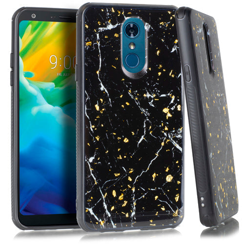 Marble Black Flake Case Lg Stylo 4 - Bling Cases.com