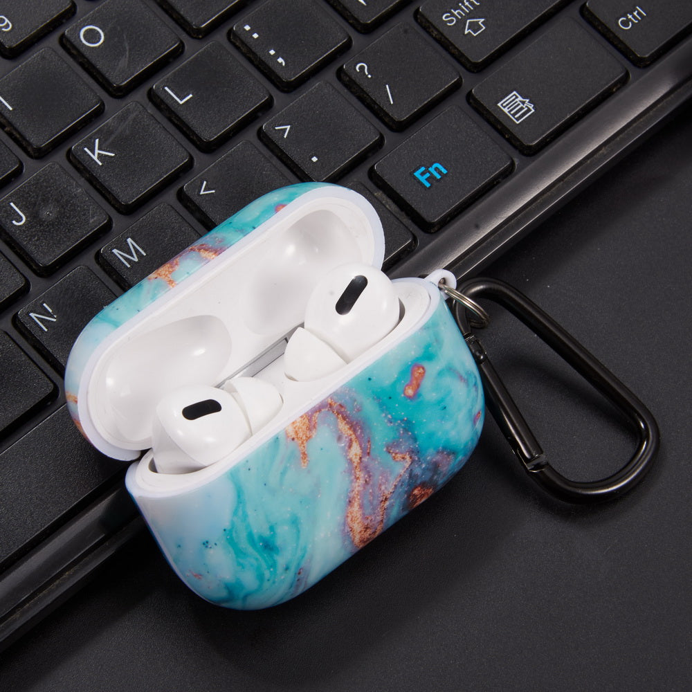 Marble Aqua Blue Airpods Pro - Bling Cases.com