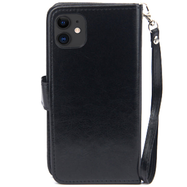 Handmade Detachable Bling Black Wallet Iphone 12 Mini