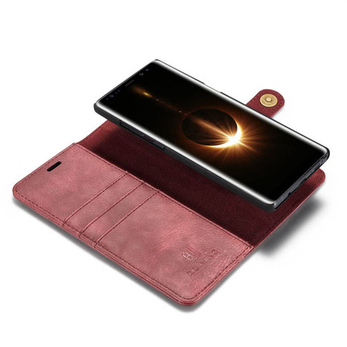 Detachable Ming Burgundy Wallet Note 8 - Bling Cases.com