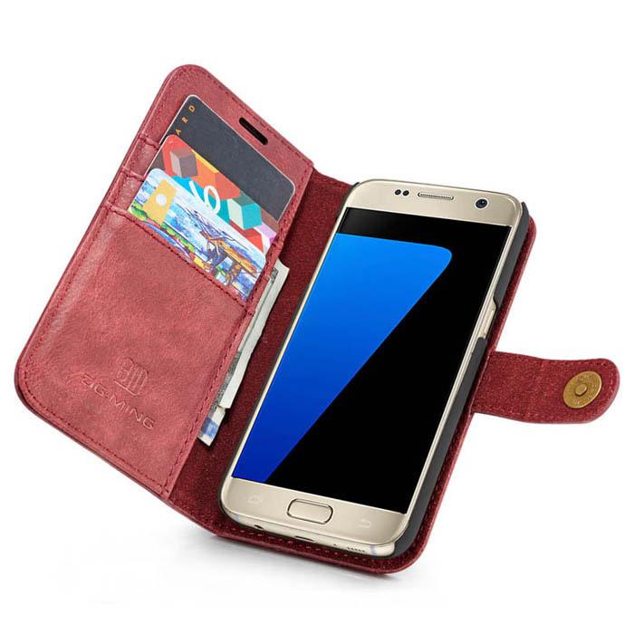 Detachable Ming Burgundy Wallet Samsung S7 - Bling Cases.com
