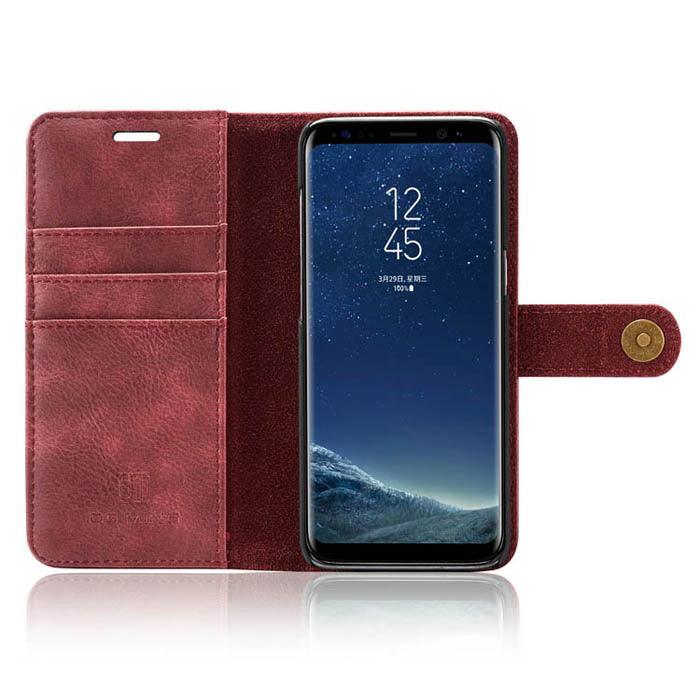 Detachable Ming Wallet Burgundy Samsung S8 Plus - Bling Cases.com