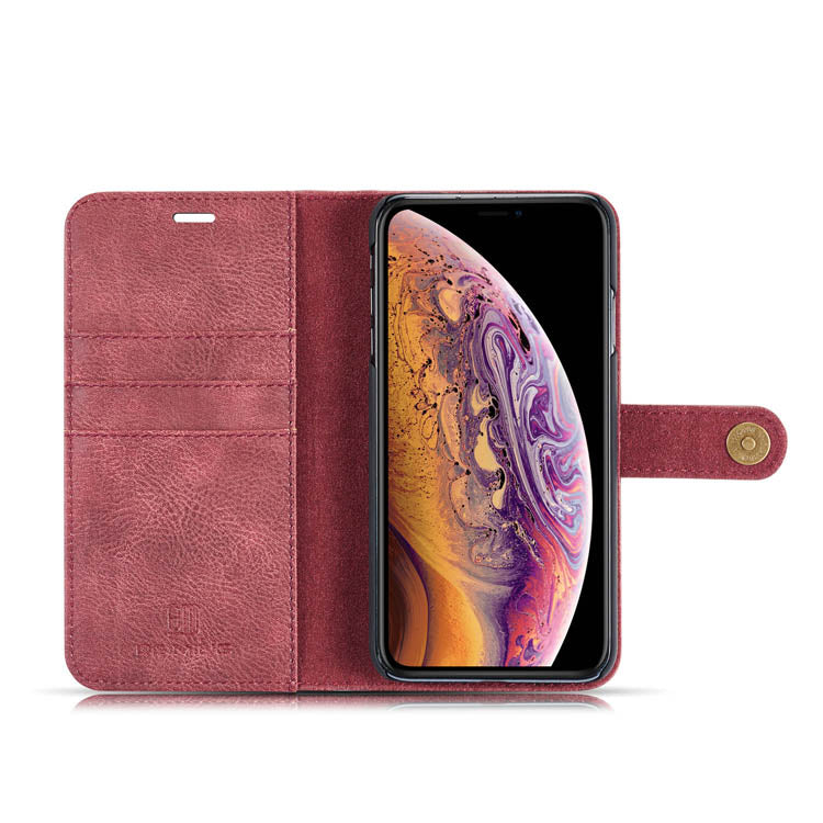 Detachable Ming Burgundy Wallet Iphone 10/X/XS - Bling Cases.com