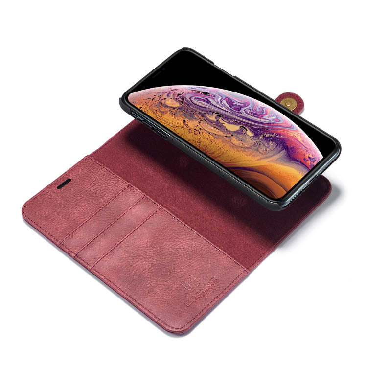 Detachable Ming Burgundy Wallet Iphone XS MAX - Bling Cases.com