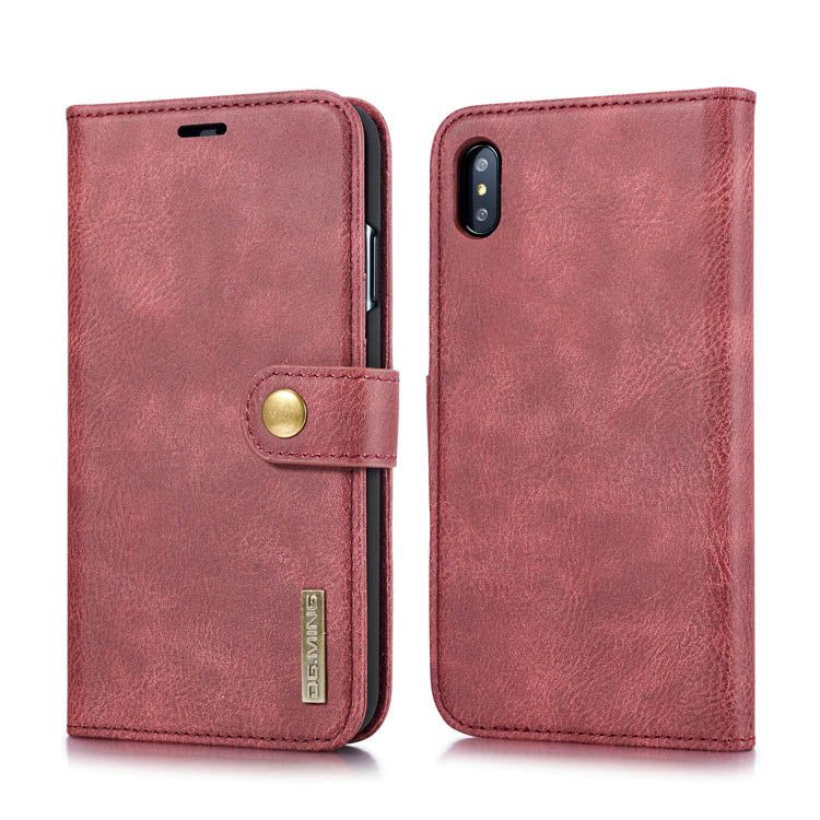 Detachable Ming Burgundy Wallet Iphone XS MAX - Bling Cases.com