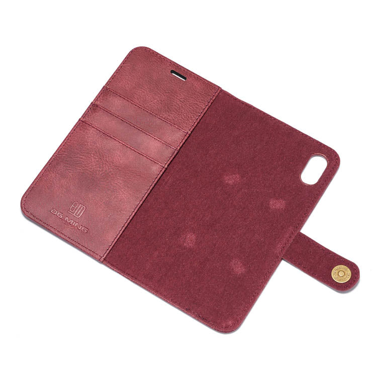 Detachable Ming Burgundy Wallet Iphone 10/X/XS - Bling Cases.com