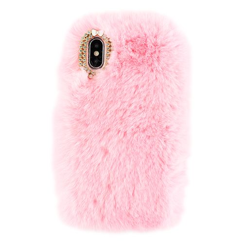 Fur Case Light Pink Iphone 10/X/XS - Bling Cases.com