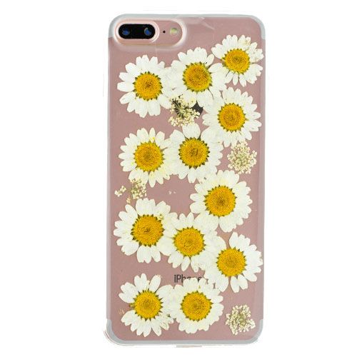 Real Flowers White Iphone 7/8 Plus - Bling Cases.com