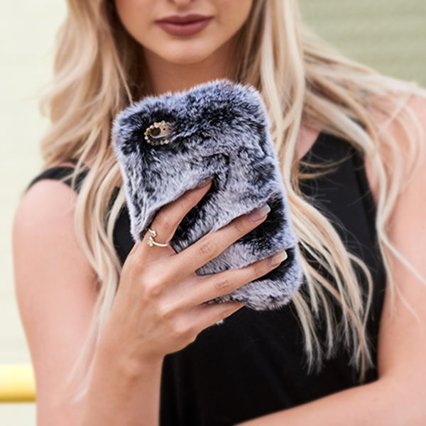 Fur Case Grey Iphone XS MAX