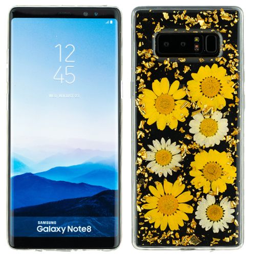 Real Flowers Sunflowers Flake Note 8 - Bling Cases.com