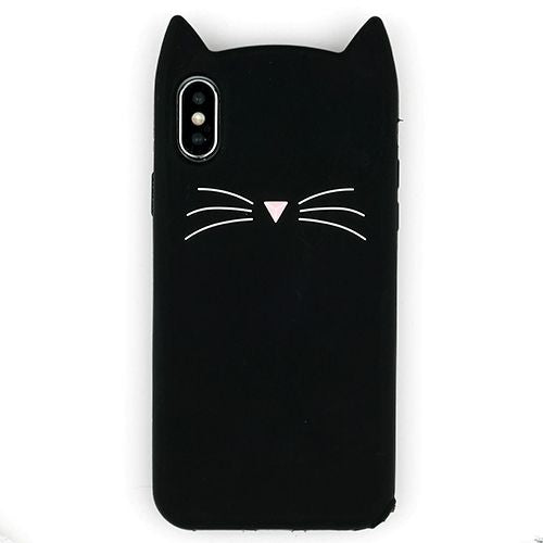 Silicone Skin Cat Black Iphone XS MAX - Bling Cases.com