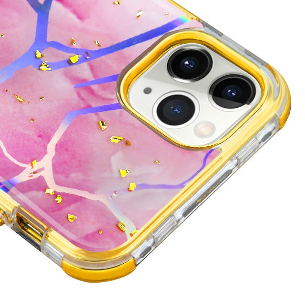 Heavy Duty Marble Pink Gold Iphone 11 Pro Max - Bling Cases.com