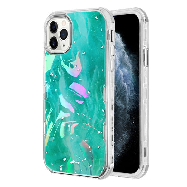 Heavy Duty Marble Aqua Green Iphone 11 Pro Max - Bling Cases.com