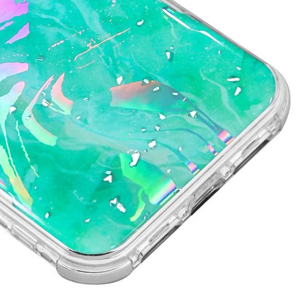 Heavy Duty Marble Aqua Green Iphone 11 Pro - Bling Cases.com