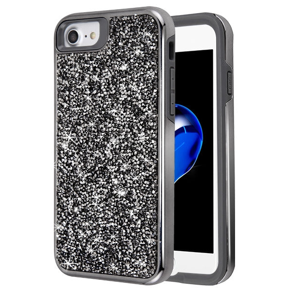 Hybrid Bling Case Grey Iphone 6/7/8 - Bling Cases.com