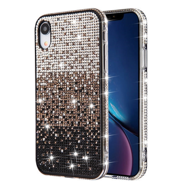 Waterfall Bling Black Case Iphone XR - Bling Cases.com