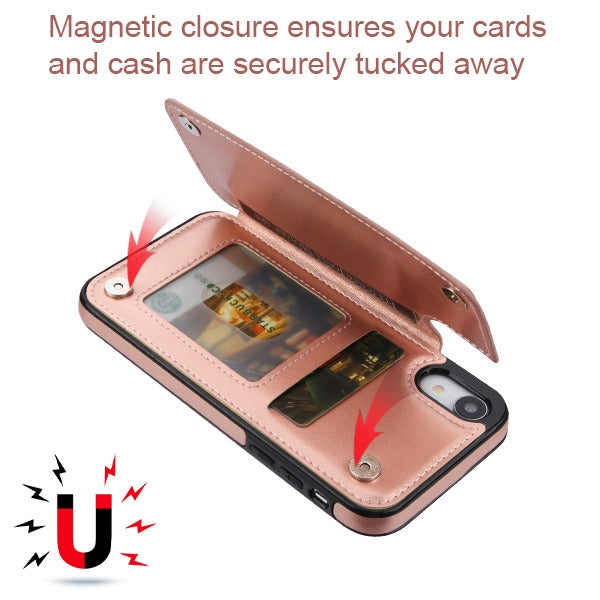 Back Book Card Case Rose Gold Iphone XR - Bling Cases.com