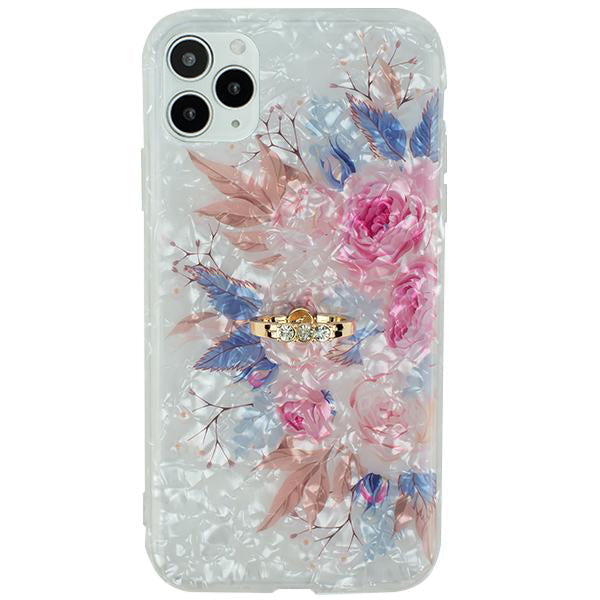 Flowers Pink Blue Ring Skin Iphone 13 Pro