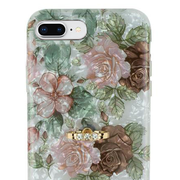 Flowers Pink Green Ring Skin Iphone 7/8 Plus